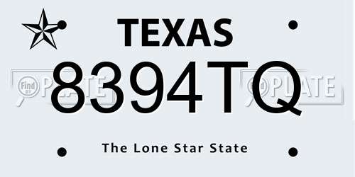 8394TQ Texas License Plate