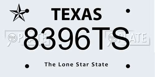 8396TS Texas License Plate