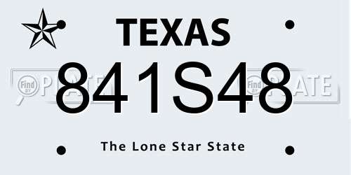 841S48 Texas License Plate