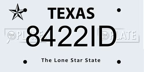 8422ID Texas License Plate