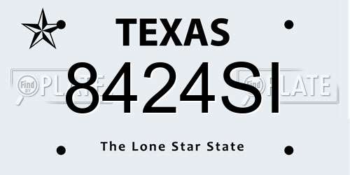 8424SI Texas License Plate