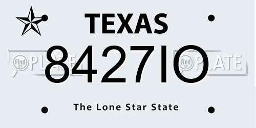 8427IO Texas License Plate