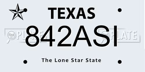 842ASI Texas License Plate