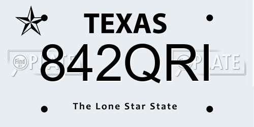 842QRI Texas License Plate