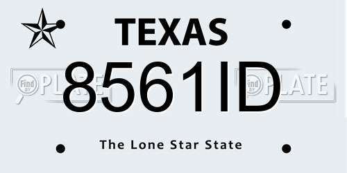 8561ID Texas License Plate