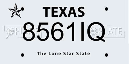 8561IQ Texas License Plate