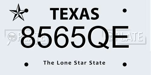 8565QE Texas License Plate