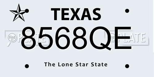 8568QE Texas License Plate