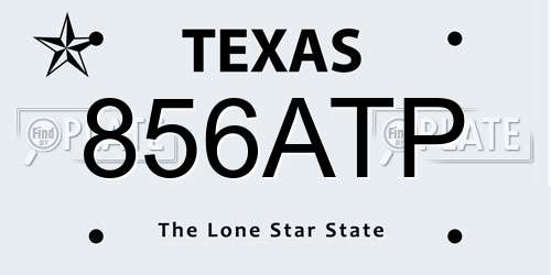 856ATP Texas License Plate