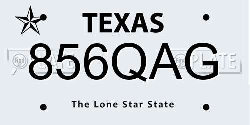 856QAG Texas License Plate