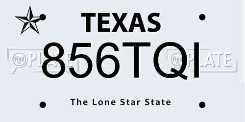 856TQI Texas License Plate