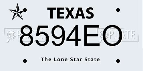 8594EO Texas License Plate