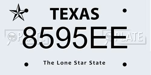 8595EE Texas License Plate