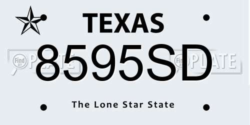 8595SD Texas License Plate