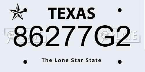 86277G2 Texas License Plate