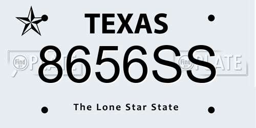 8656SS Texas License Plate