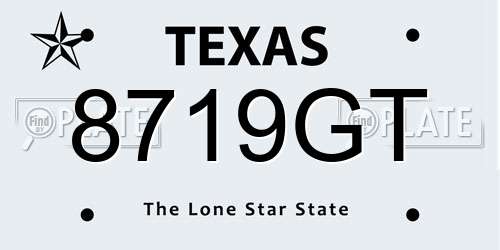 8719GT Texas License Plate