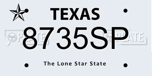 8735SP Texas License Plate