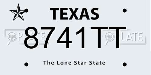 8741TT Texas License Plate
