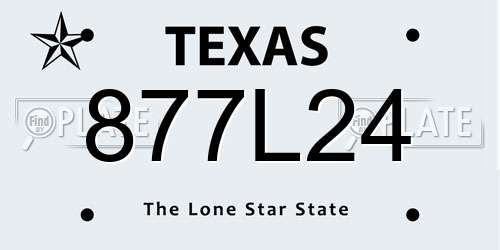 877L24 Texas License Plate