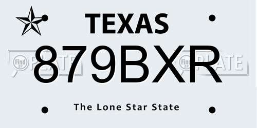 879BXR Texas License Plate