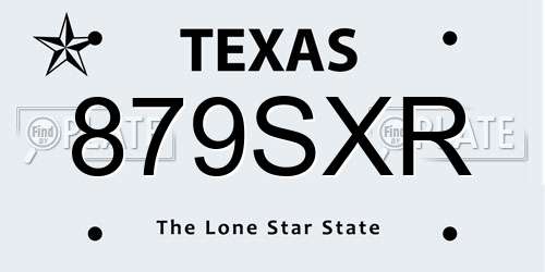 879SXR Texas License Plate