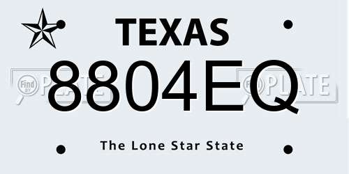 8804EQ Texas License Plate
