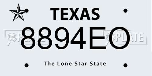 8894EO Texas License Plate