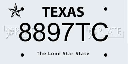 8897TC Texas License Plate