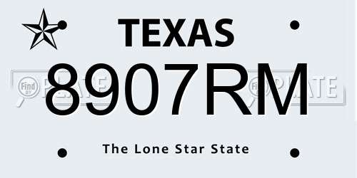 8907RM Texas License Plate