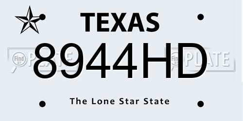 8944HD Texas License Plate