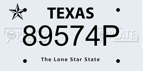 89574P Texas License Plate