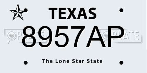 8957AP Texas License Plate