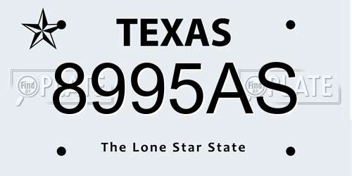 8995AS Texas License Plate