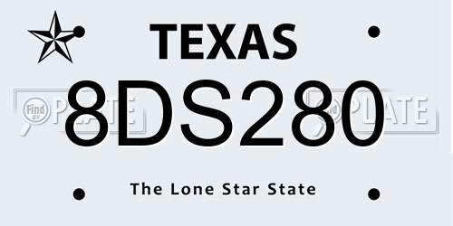 8DS280 Texas License Plate
