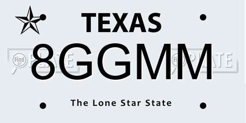 8GGMM Texas License Plate