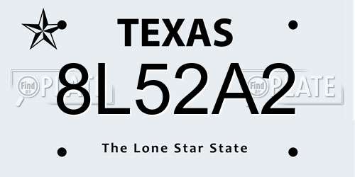 8L52A2 Texas License Plate