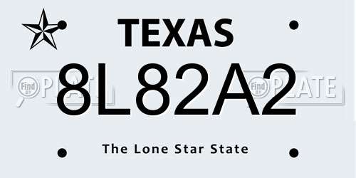 8L82A2 Texas License Plate