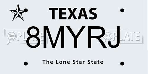 8MYRJ Texas License Plate