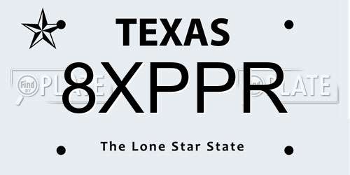 8XPPR Texas License Plate