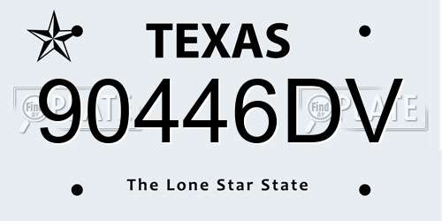 90446DV Texas License Plate