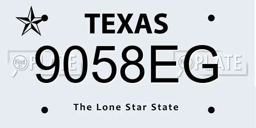 9058EG Texas License Plate