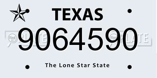 9064590 Texas License Plate