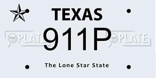 911P Texas License Plate