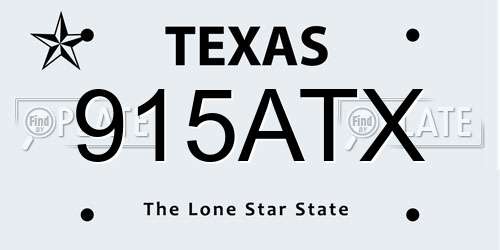 915ATX Texas License Plate