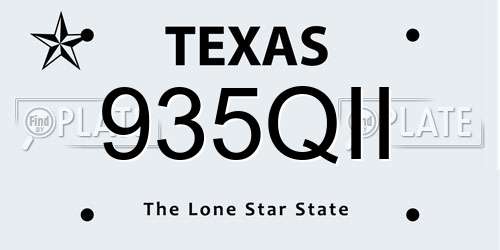 935QII Texas License Plate