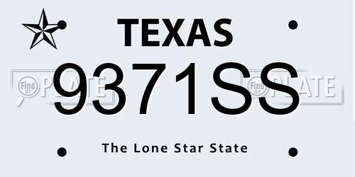 9371SS Texas License Plate