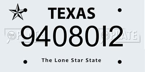 94080I2 Texas License Plate