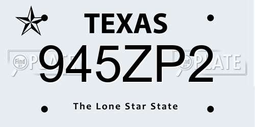945ZP2 Texas License Plate