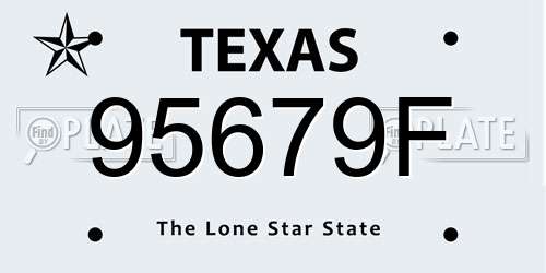95679F Texas License Plate
